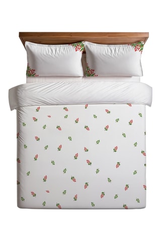 Parure de couette en coton 57 fils/cm² - Blanc