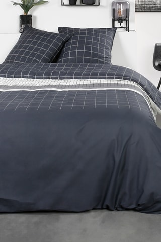 Parure de couette en coton 57 fils - Noir