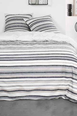 Parure de couette en coton 57 fils - Blanc