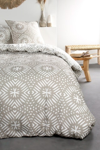 Parure de couette en coton 57 fils/cm² - Beige