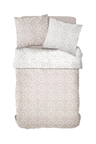 Parure de couette en coton 57 fils/cm² - Beige