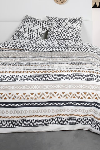 Parure de couette en coton 57 fils - Blanc