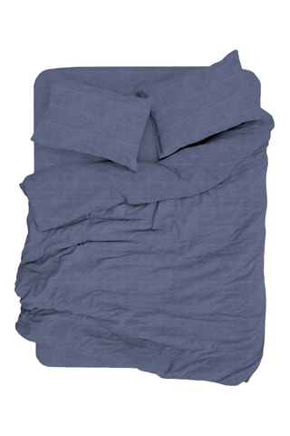 Parure de couette en coton 57 fils/cm² - Bleu marine