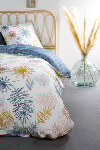 Parure de couette en coton 57 fils - Bleu cobalt