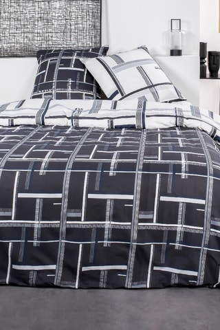 Parure de couette en coton 57 fils/cm² - Noir