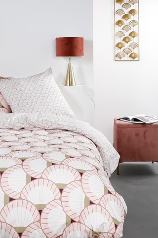 Parure de couette en coton 57 fils/cm² - Blanc