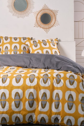 Parure de couette en coton 57 fils/cm² - Jaune