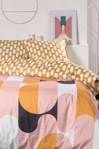 Parure de couette en coton 57 fils/cm² - Jaune