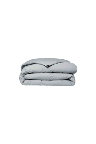 Parure de couette en percale de coton 78 fils/cm² - Gris foncé