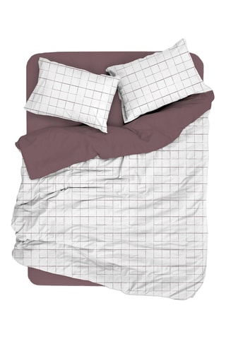 Parure de couette en coton 57 fils/cm² - Blanc