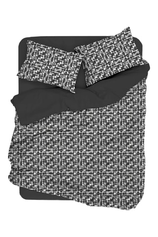 Parure de couette en coton 57 fils/cm² - Anthracite