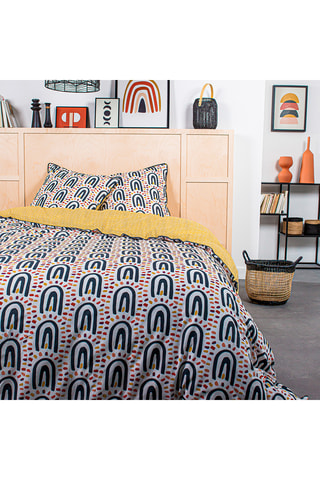 Parure de couette en coton 57 fils/cm² - Jaune