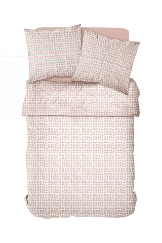 Parure de couette en flanelle de coton - Rose