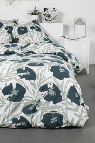 Parure de couette en flanelle de coton - Blanc