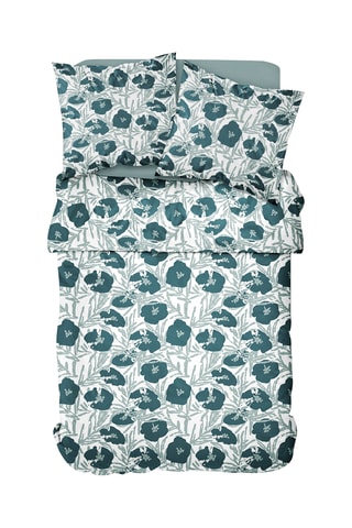 Parure de couette en flanelle de coton - Blanc