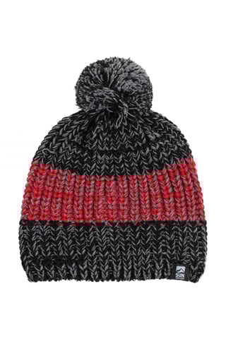 Bonnet à pompon Jedey - Noir et rouge