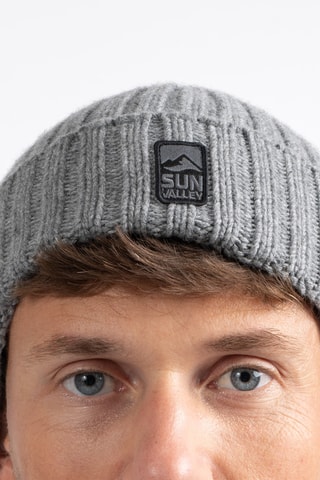 Bonnet en laine vierge et cachemire Jigsaw - Gris
