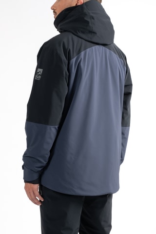 Veste de ski à capuche Daemon - Noir et bleu cobalt