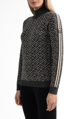 Pull en mérinos Ukon - Anthracite et blanc