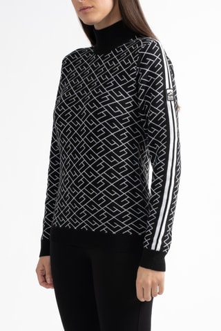 Pull en mérinos Ukon - Noir et blanc