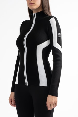 Gilet en mérinos Uzzu - Noir et blanc