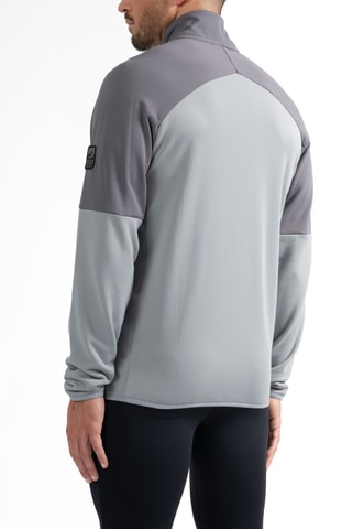 Veste regular polaire Lines - Gris et jaune