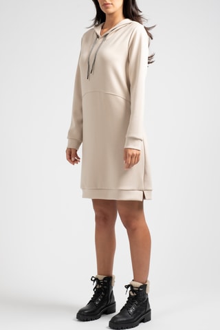 Robe sweat à capuche Teana - Beige