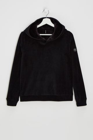 Sweat en velours à capuche Dooltin - Noir