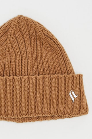 Bonnet de ski en laine vierge et cachemire Jigsaw - Camel