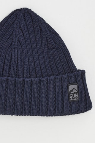 Bonnet de ski en laine et cachemire JigSaw - Bleu mairne