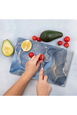 Planche à découper en verre trempé - 20 x 30 x 0,4 cm