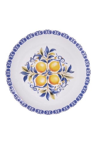 4 assiettes à dessert en porcelaine - 21 x 21 x 2 cm