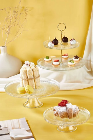 Serviteur muet et 2 présentoirs à gâteau