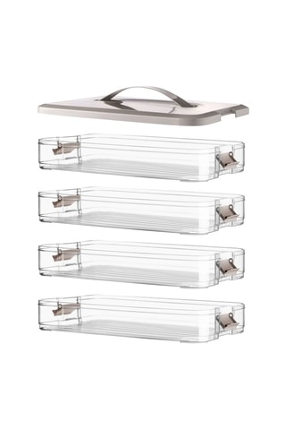 4 boîtes de rangement - 30 x 21,5 x 20 cm