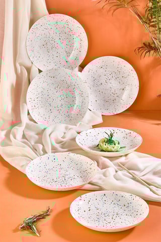 6 assiettes plates - 21 cm