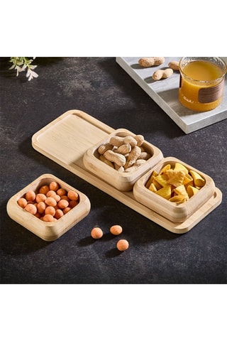 Service en bambou Acero-32120 - 4 pièces