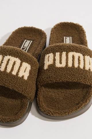 Claquettes fourrées - Marron