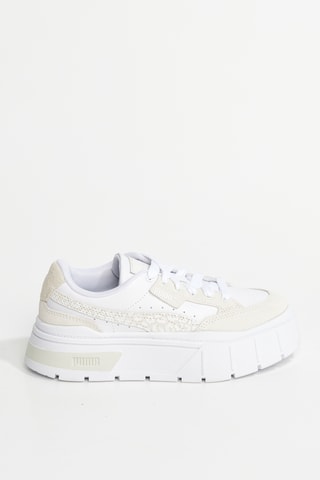 Baskets plateformes en cuir Mayze Stack - Blanc