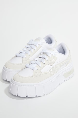 Baskets plateformes en cuir Mayze Stack - Blanc