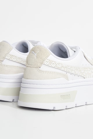 Baskets plateformes en cuir Mayze Stack - Blanc