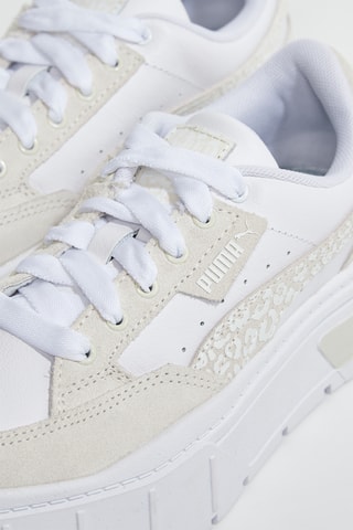 Baskets plateformes en cuir Mayze Stack - Blanc