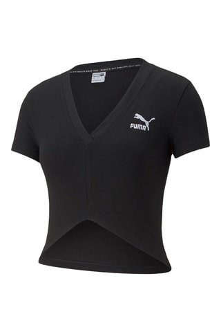 T-shirt cropped Classics - Noir - Puma