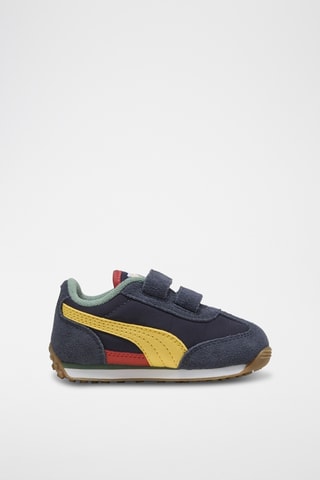 Sneakers en nubuck Easy Rider - Bleu marine et jaune