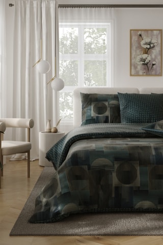 Parure copripiumino Marlon - Verde e grigio