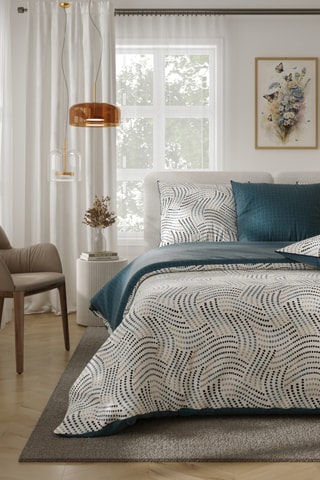 Parure copripiumino Yoko - Blu e bianco