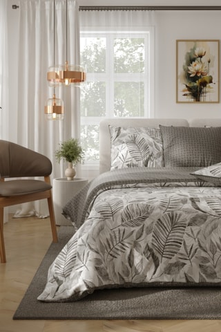 Parure copripiumino Claudia - Kaki e bianco