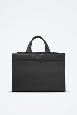 Porta-documentos de couro Come - Preto