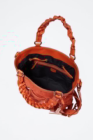 Mala bucket de couro Premier Flirt M - Vermelho