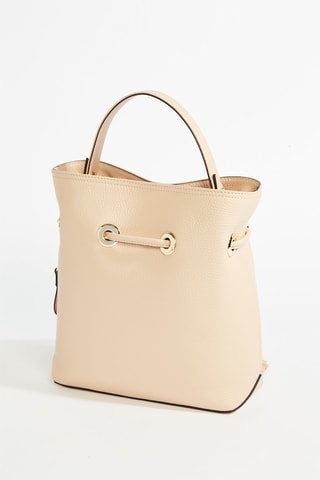 Sac seau en cuir Sacha S - Beige