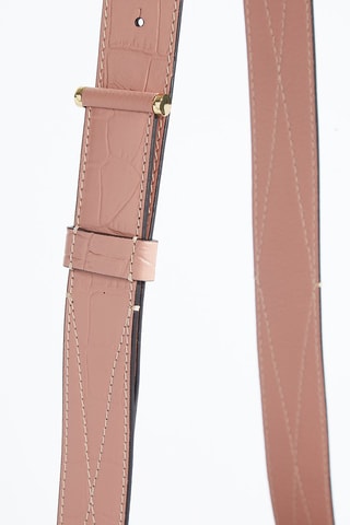 Mala bucket de couro Le Huit S - Nude